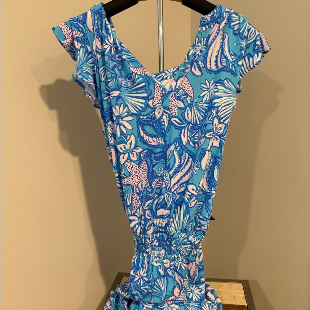 Lilly Pulitzer Turquoise and Pink Floral Dress